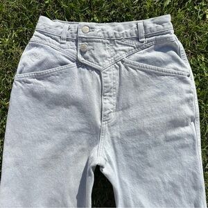 Vtg Roper Western Jeans Gray Womens 5/6 (26X38) Bareback Double Yoke Cowgirl USA